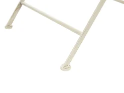 Set da pranzo da giardino 4 posti BIVIO Pieghevole Metallo Bianco sporco