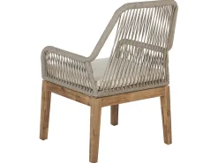 Set da pranzo da giardino 4 posti OLBIA con cuscini Cemento Beige