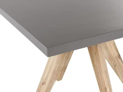 Set da pranzo da giardino 4 posti OLBIA con cuscini Cemento Beige