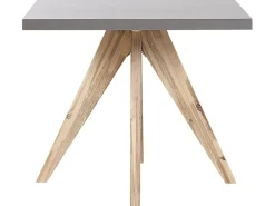 Set da pranzo da giardino 4 posti OLBIA con cuscini Cemento Beige