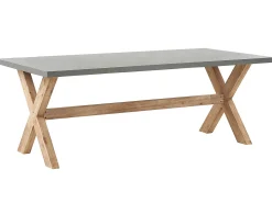 Set da pranzo da giardino 4 posti SUSUA/OLBIA con cuscini Cemento Marrone chiaro