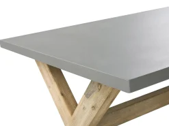 Set da pranzo da giardino 6 posti SUSUA/OLBIA con cuscini Cemento Marrone chiaro