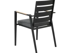 Set da pranzo da giardino 8 posti VALCANETTO/TAVIANO con cuscini Metallo Nero