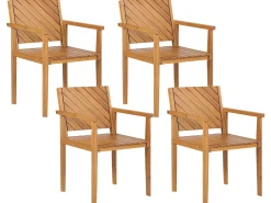Set da pranzo da giardino 4 posti BARATTI Legno d'acacia Marrone