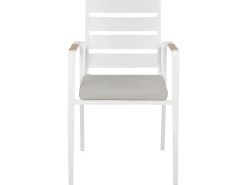 Set da pranzo da giardino 8 posti VALCANETTO/TAVIANO con cuscini Metallo Grigio