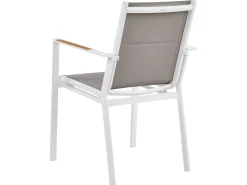 Set da pranzo da giardino 4 posti MALETTO/BUSSETO Metallo Grigio