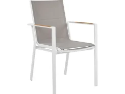 Set da pranzo da giardino 4 posti MALETTO/BUSSETO Metallo Grigio