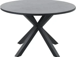 Set da pranzo da giardino 4 posti MALETTO/GROSSETO Metallo Effetto marmo Grigio/Nero