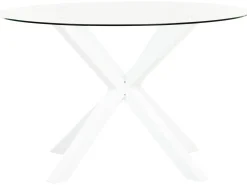 Set da pranzo da giardino 4 posti MALETTO/BUSSETO Metallo Bianco