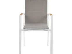 Set da pranzo da giardino 4 posti MALETTO/BUSSETO Metallo Bianco