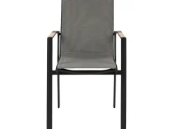 Set da pranzo da giardino 4 posti MALETTO/BUSSETO Vetro Nero