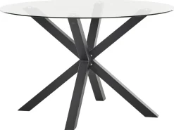 Set da pranzo da giardino 4 posti MALETTO/BUSSETO Vetro Nero