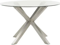 Set da pranzo da giardino 4 posti MALETTO/GROSSETO Acciaio inox Argento