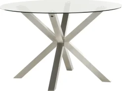 Set da pranzo da giardino 4 posti MALETTO/GROSSETO Acciaio inox Argento