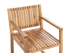 Set da pranzo da giardino 8 posti SASSARI PREMIUM con cuscini Legno di acacia certificato Rosso