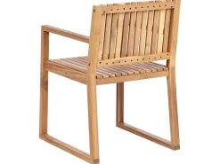 Set da pranzo da giardino 8 posti SASSARI PREMIUM con cuscini Legno di acacia certificato Rosso