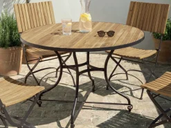 Set da pranzo da giardino 4 posti LASCARI Pieghevole Legno d'acacia Marrone chiaro