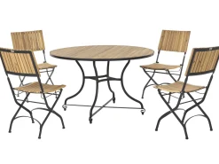 Set da pranzo da giardino 4 posti LASCARI Pieghevole Legno d'acacia Marrone chiaro