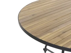 Set da pranzo da giardino 4 posti LASCARI Pieghevole Legno d'acacia Marrone chiaro