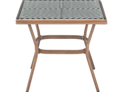 Set da pranzo da giardino 4 posti CASPRI Rattan sintetico (PE) Nero/Bianco