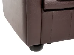 Set da salotto 4 posti CHESTERFIELD Pelle naturale Marrone