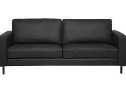 Set da salotto 4 posti SAVALEN Pelle naturale Nero