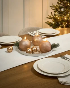 Set di 3 candele LED AMBROSIA 11 cm Oro