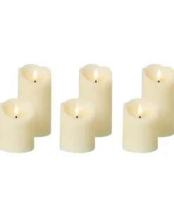 Set di 6 candele LED AMOREA 10/15 cm Bianco sporco