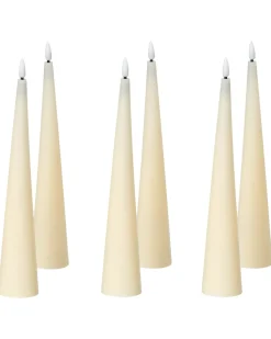 Set di 6 candele LED AURUM 28 cm Bianco sporco