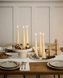 Set di 6 candele LED AURUM 28 cm Bianco sporco