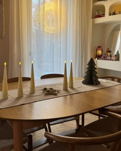 Set di 6 candele LED AURUM 28 cm Bianco sporco