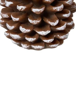 Set di 4 candele LED IVRESSE Pigna 15/12 cm Marrone
