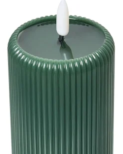 Set di 6 candele LED NOISETTE 10/16 cm Verde