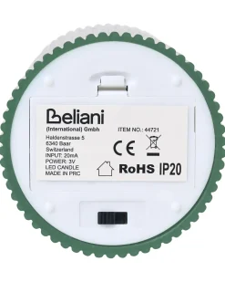 Set di 6 candele LED NOISETTE 10/16 cm Verde