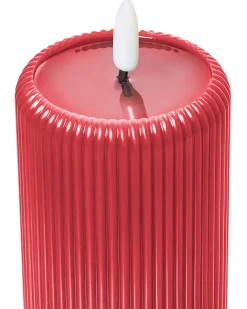 Set di 6 candele LED NOISETTE 10/16 cm Rosso