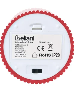 Set di 6 candele LED NOISETTE 10/16 cm Rosso
