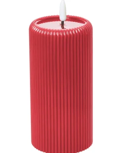 Set di 6 candele LED NOISETTE 10/16 cm Rosso