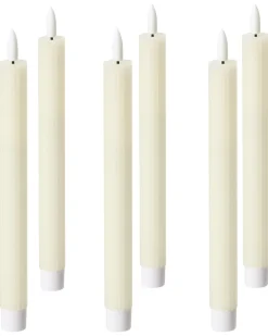 Set di 6 candele LED SAPHIR 24 cm Bianco sporco