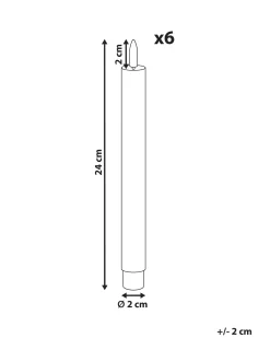 Set di 6 candele LED SAPHIR 24 cm Bianco sporco