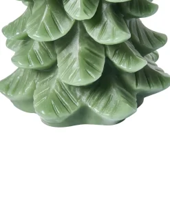 Set di 3 candele LED VELOURA Albero di Natale 16 cm Verde
