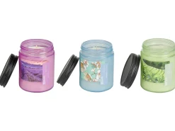 Set di 3 Candele Profumate FRUITY BLOOM Cera di Soia Note fresche Note floreali