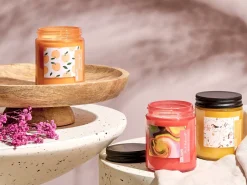 Set di 3 Candele Profumate FRUITY BLOOM Cera di Soia Note fruttate