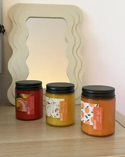 Set di 3 Candele Profumate FRUITY BLOOM Cera di Soia Note fruttate