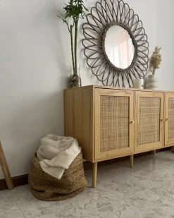 Set di 2 cestini KAELLA Iuta Beige sabbia