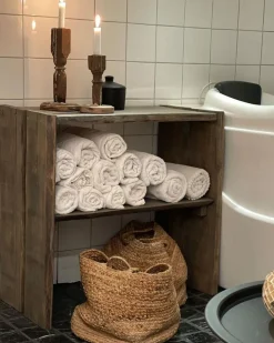 Set di 2 cestini KAELLA Iuta Beige sabbia