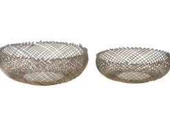 Set di 2 ciotole decorative BALIUNG Metallo Oro