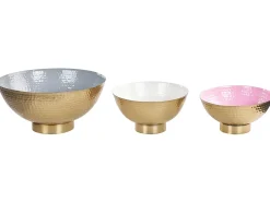 Set di 3 ciotole decorative BARU Metallo Oro