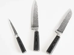 Set di 3 coltelli Acciaio Damasco KASHIWA Nero