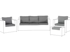 Set di copricuscini per esterni ROMA Grigio