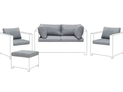 Set di copricuscini per esterni MILANO Grigio